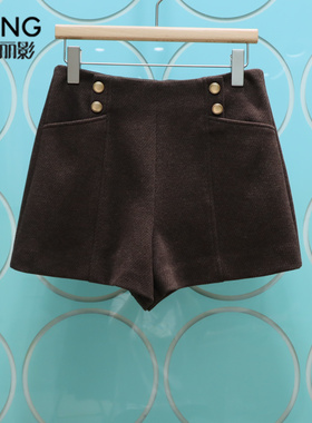 YSING衣香丽影专柜正品2025冬季新款百搭羊毛呢短裤女141016502