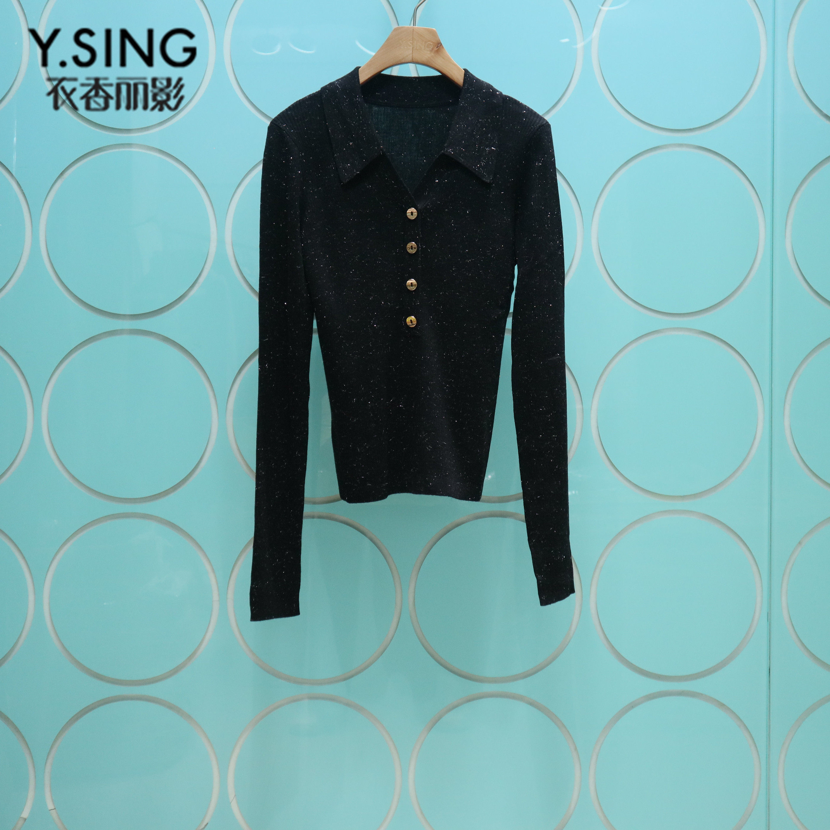 YSING衣香丽影专柜正品2026春季新款金丝长袖针织衫YMS32308225,女装/女士精品,毛针织衫,淘宝优惠券,粉丝福利购,淘宝优惠卷