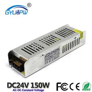 厂家直销24v6.3A长条灯带恒压开关电源 24V150W直流长条开关电源