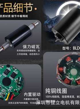 BLDC4260微型直流高速无刷电动机大功率调速小马达12v24v可正反转