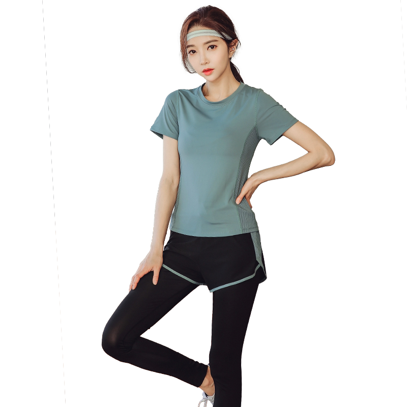 专业瑜伽服健身房晨跑步套装女