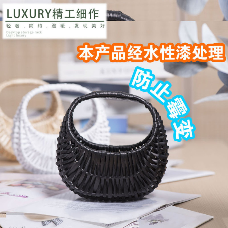 收纳篮藤编篮野餐篮手工篮手提篮