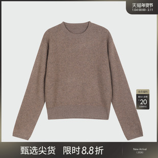 LADY’S DIARY 圆领套头毛衣女冬季加厚休闲通勤叠穿绵羊毛针织衫