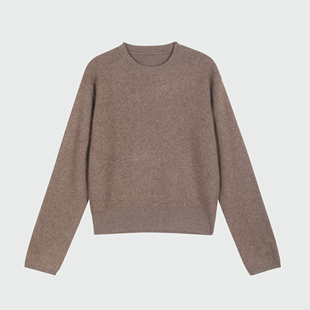 加厚休闲通勤叠穿绵羊毛针织衫 圆领套头毛衣女冬季 DIARY LADY’S