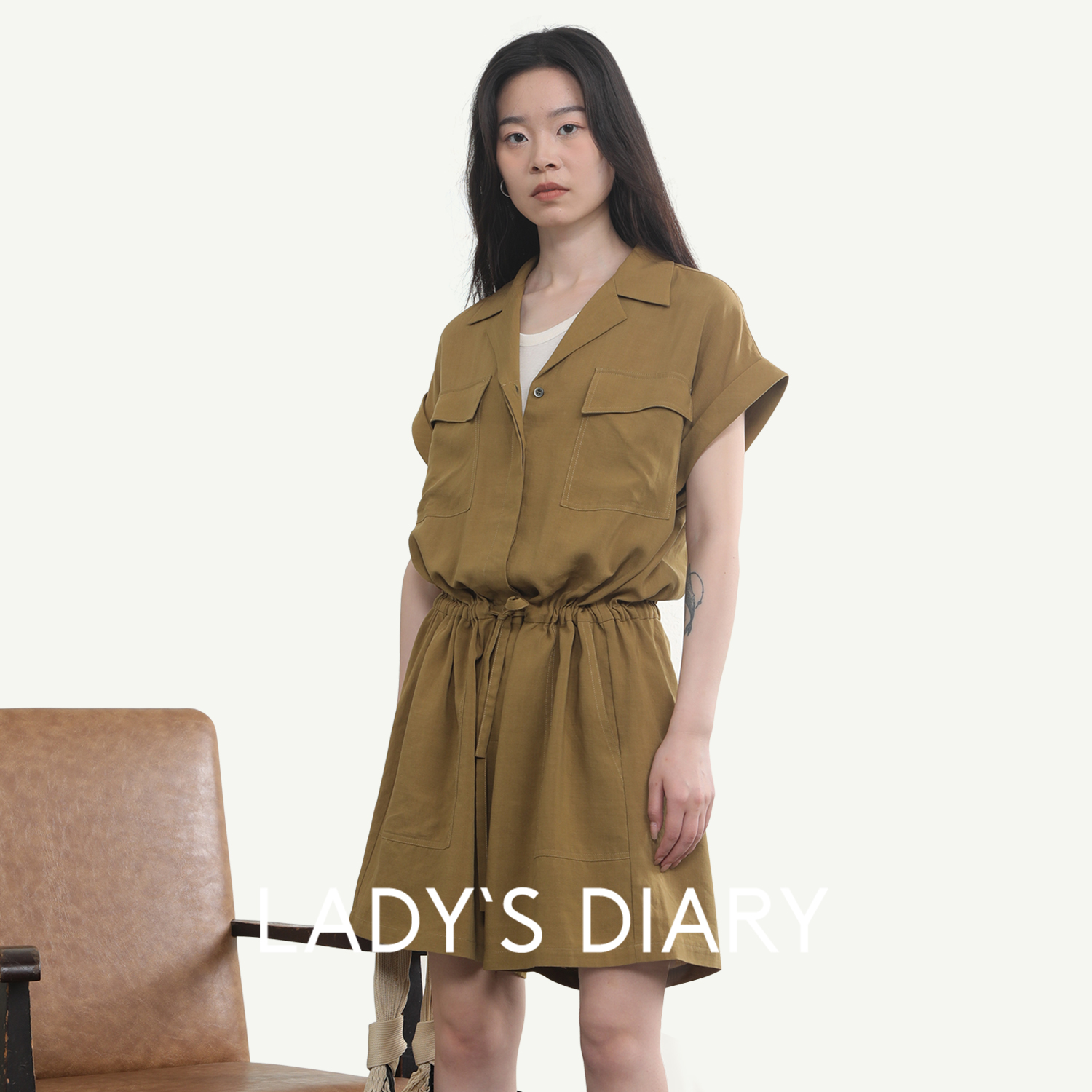 女性日记莱赛尔连体裤夏季