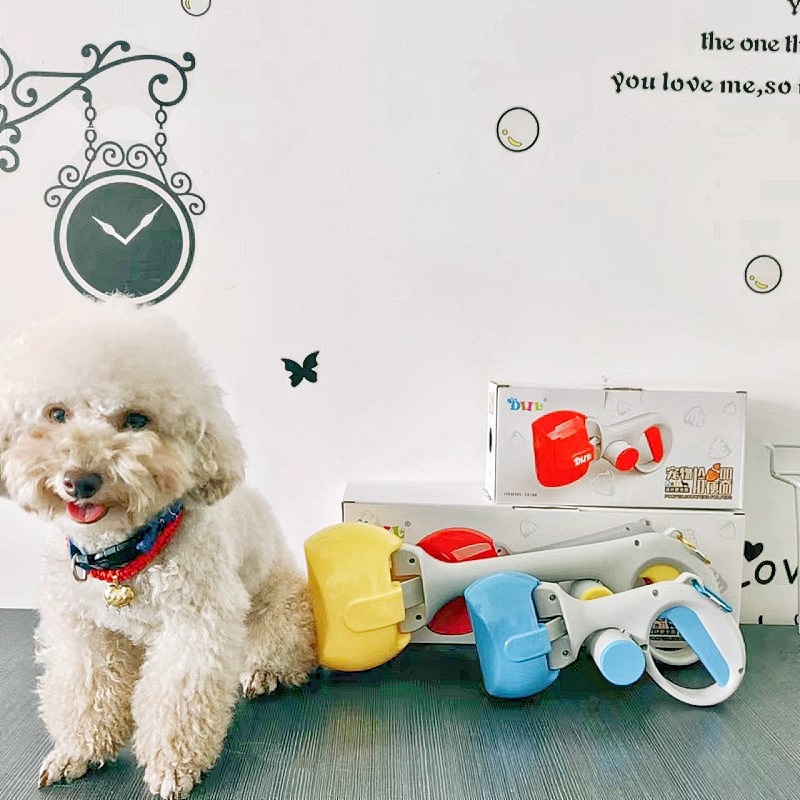 狗狗夹便器式遛狗拾便器送拾便袋直销宠物用品捡屎工具