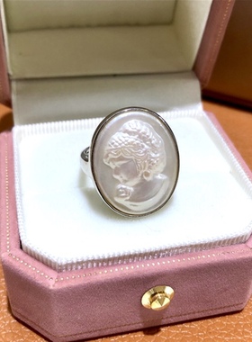 vintage中古海水珍珠马贝戒指