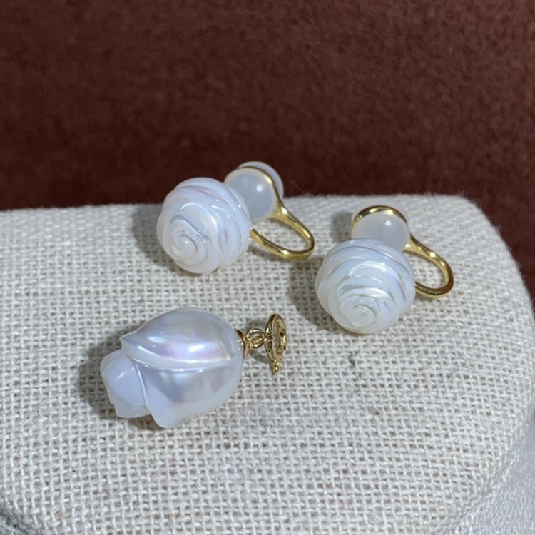 《国潮雕刻珍珠》款式定制链接，吊坠耳夹耳环耳钉戒指，不含珍珠