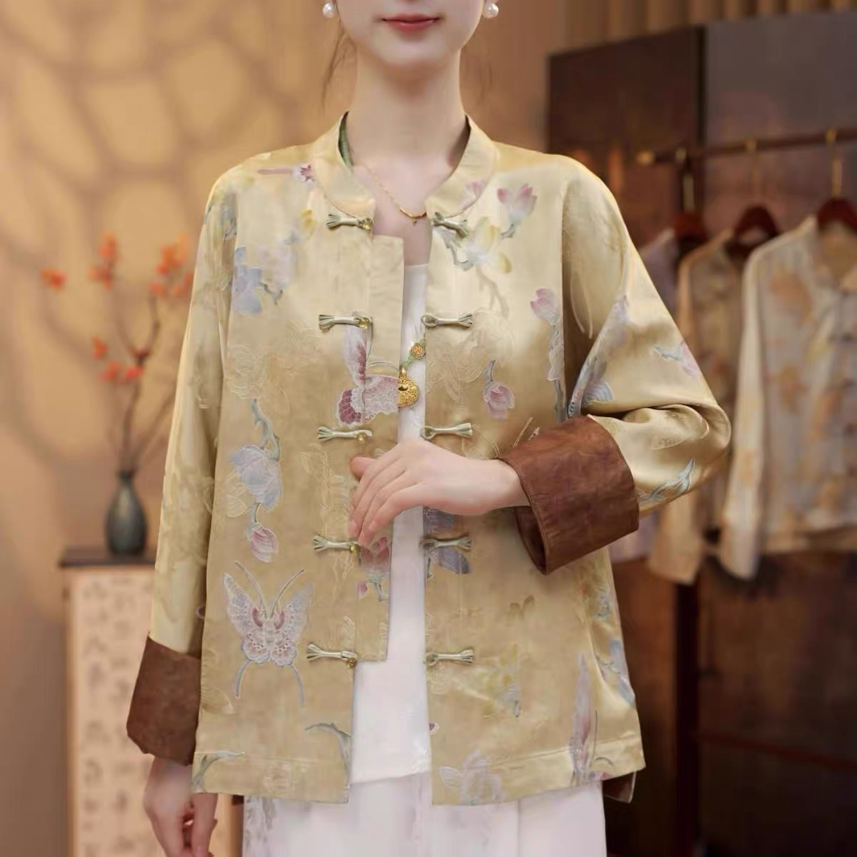 【沐语】双面双穿2025新款新中式国风复古民族风外套气质复古上衣