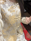 新中式 锦绣 国风冬提花盘扣马甲女宽松气质百搭坎肩背心