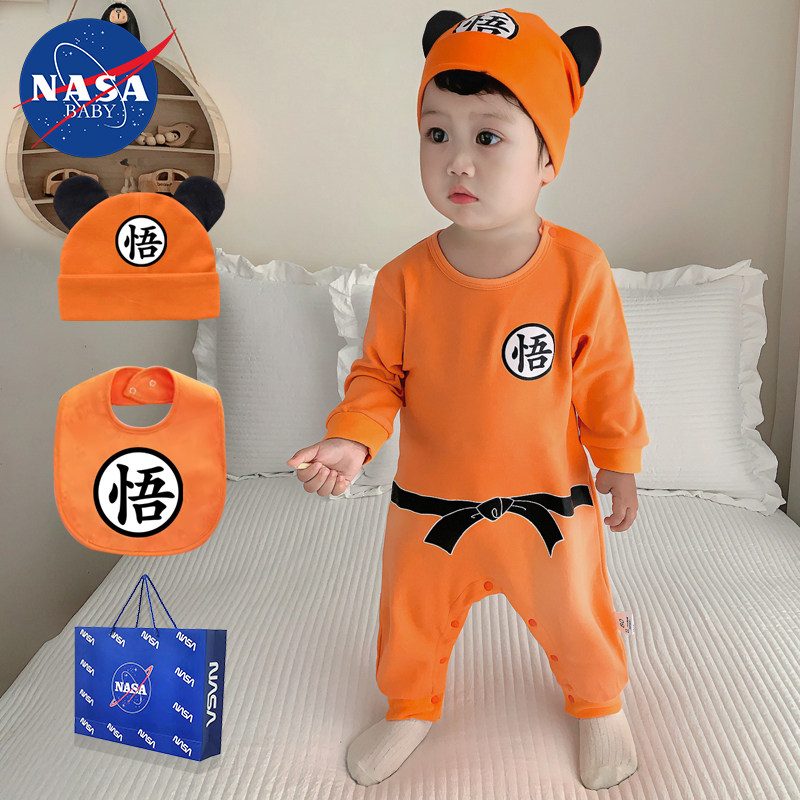 NASA新生儿连体衣服春秋冬季长袖图片