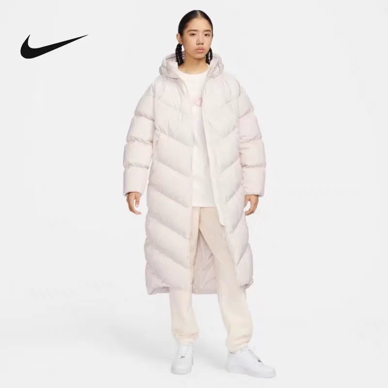 【正品】Nike耐克女子冬季新款保暖加厚长款过膝羽绒服FD8213-104