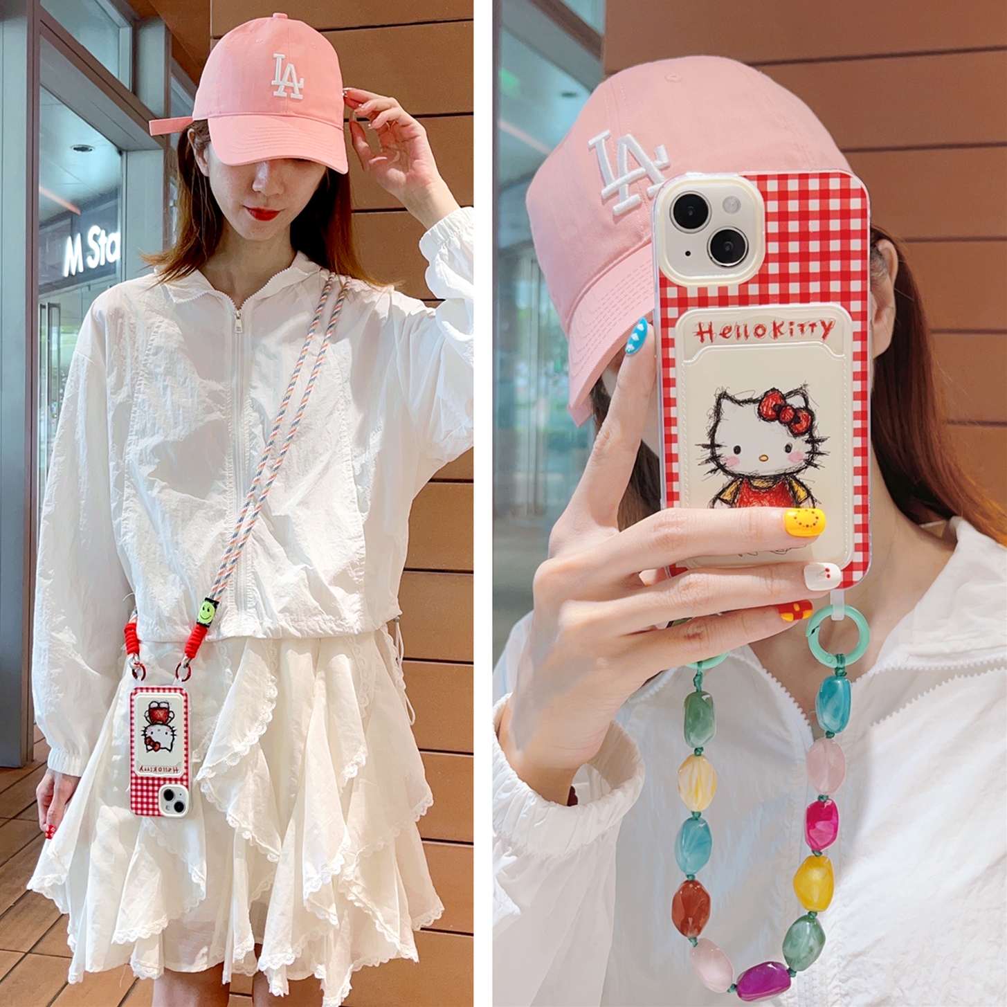 少女KT猫卡包挂绳手机壳