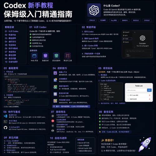 Codex 新手教程 保姆级入门精通指南