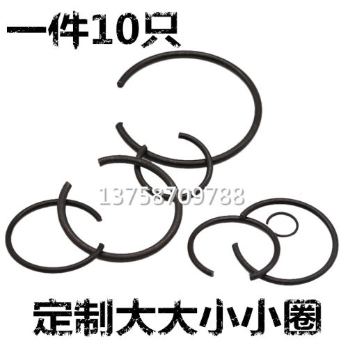 304不锈钢1.7毫米轴承外圆碳钢丝挡圈oc形孔内卡簧止动环弹簧大圈