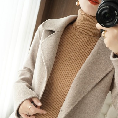 秋冬修身短款内搭打底高领毛衣