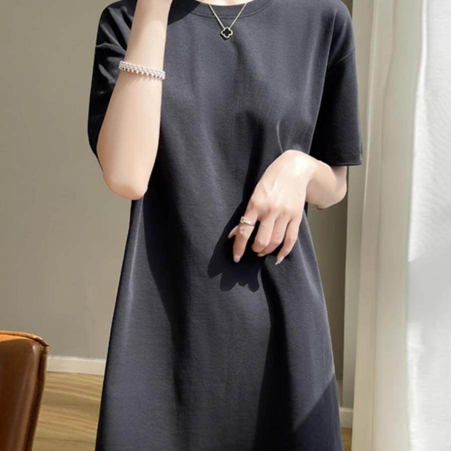 下衣适中圆领纯棉T恤女短袖中长款宽松大码遮屁股夏季上衣T恤裙,女装/女士精品,T恤,淘宝优惠券,粉丝福利购,淘宝优惠卷