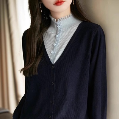 秋冬加厚保暖半高领内搭毛衫