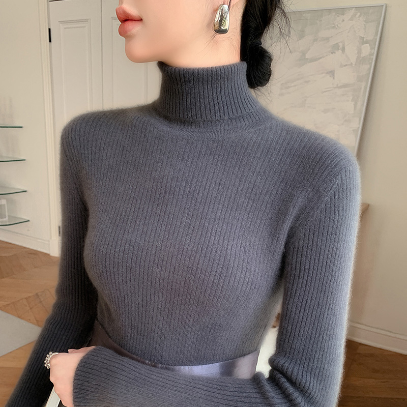 高级感超好看高领毛衣女秋冬