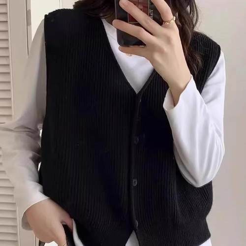 秋季开衫女士毛衣针织马甲