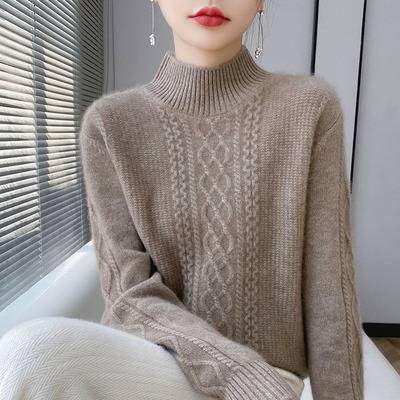轻奢半高领毛衣女装秋冬
