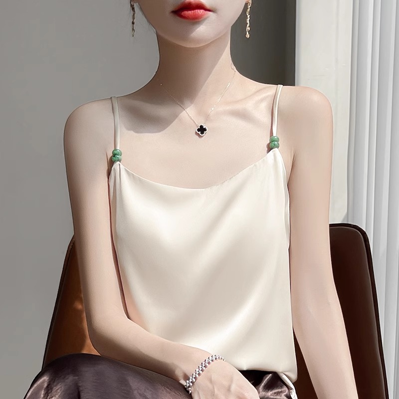 桑蚕丝外穿醋酸缎面内搭打底上衣