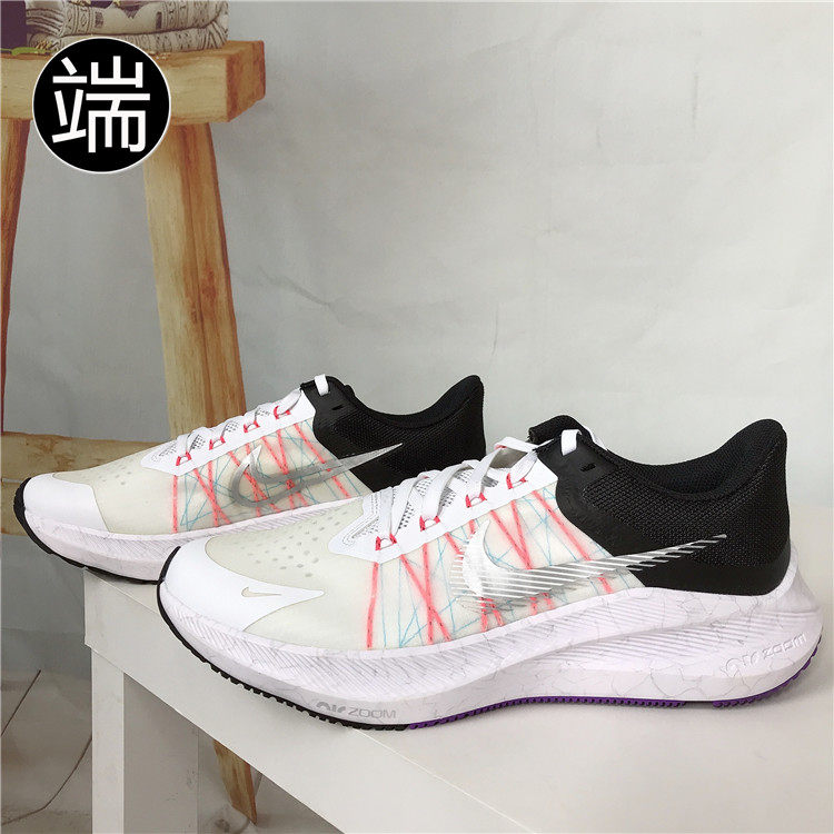 nike zoom winflo 8耐克男鞋减震透气飞线运动跑步鞋cw3419-101