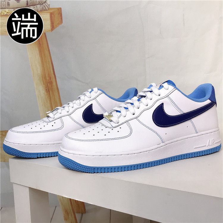 nik/e耐克 air force1 af1 男子空军一号低帮白蓝板鞋 da8478-100