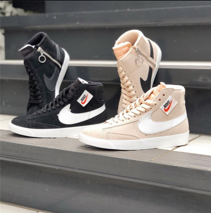 耐克 nike blazer mid rebel 解构拉链板鞋休闲鞋 bq4022-001-801