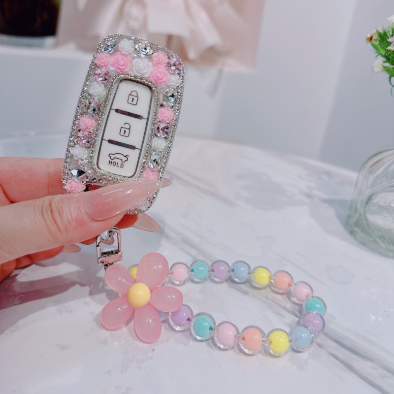 现代车钥匙套全包女个性精致镶钻