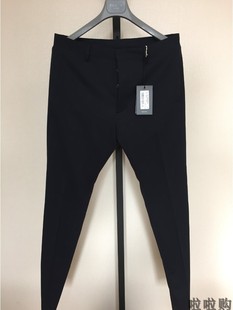 海军蓝弹力羊毛修身 男士 锥形 小脚裤 现货 Dsquared2 正品 Slim