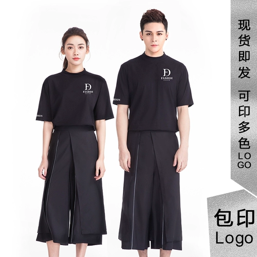 Модный комплект для работы подходит для мужчин и женщин, делается под заказ, с печатью вашего логотипа, свободный крой