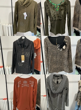 库存尾货正宗古早味千禧老货亚亚上衣年代感长袖t169