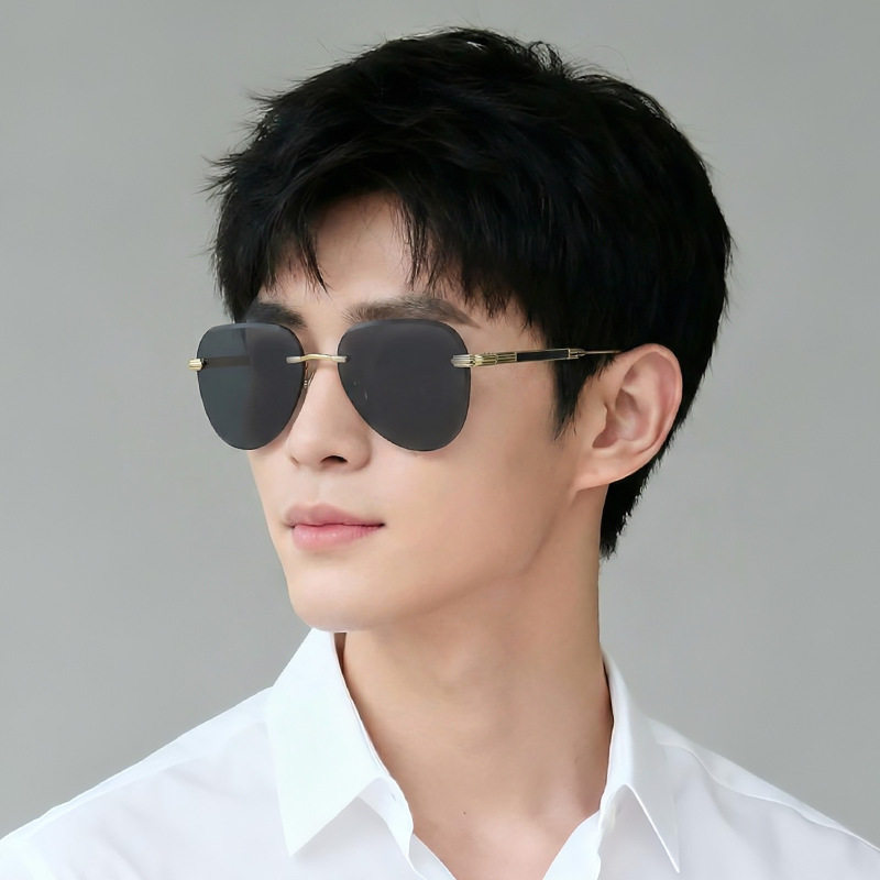 男士飞行员太阳镜金属潮流时尚蛤蟆镜双梁渐变色墨镜新款高级感