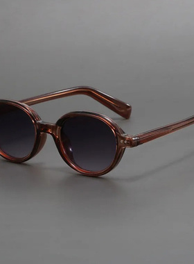 复古椭圆形黑框日常休闲户外遮阳