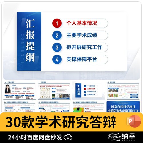 高级感简约学术风大学生研究生毕业答辩开题报告动态通用ppt模板