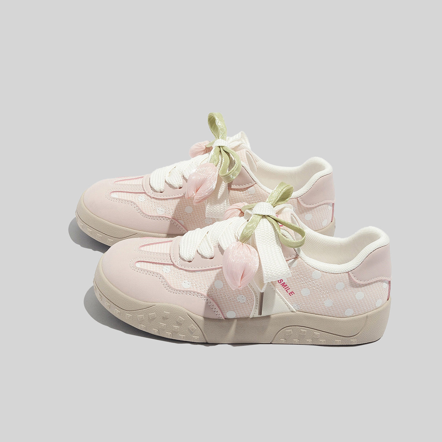 蓓尔郁金香鞋带德训鞋女 2025秋季新款休闲百搭小众板鞋6905,女鞋,时尚休闲鞋,淘宝优惠券,粉丝福利购,淘宝优惠卷