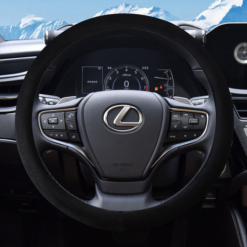 适用雷克萨斯ES200 rx350 NX260短毛绒方向盘套冬季保暖汽车把套