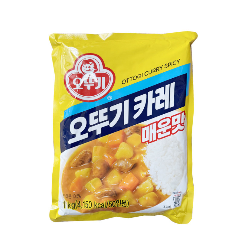 韩国进口不倒翁咖喱粉辣味1kg奥士基咖喱饭调料hot curry045
