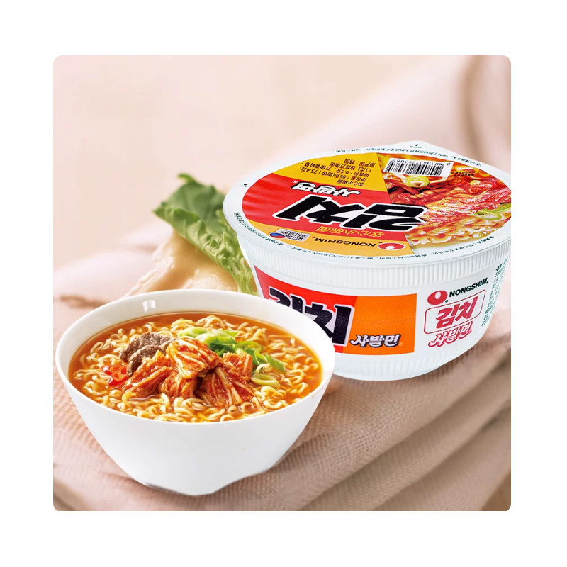韩国进口农心辣白菜杯面泡菜拉面碗面86g方便面韩式泡面网红汤面