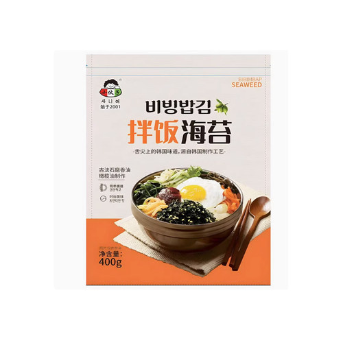 韩式风味小伙子炸拌海苔原味400g