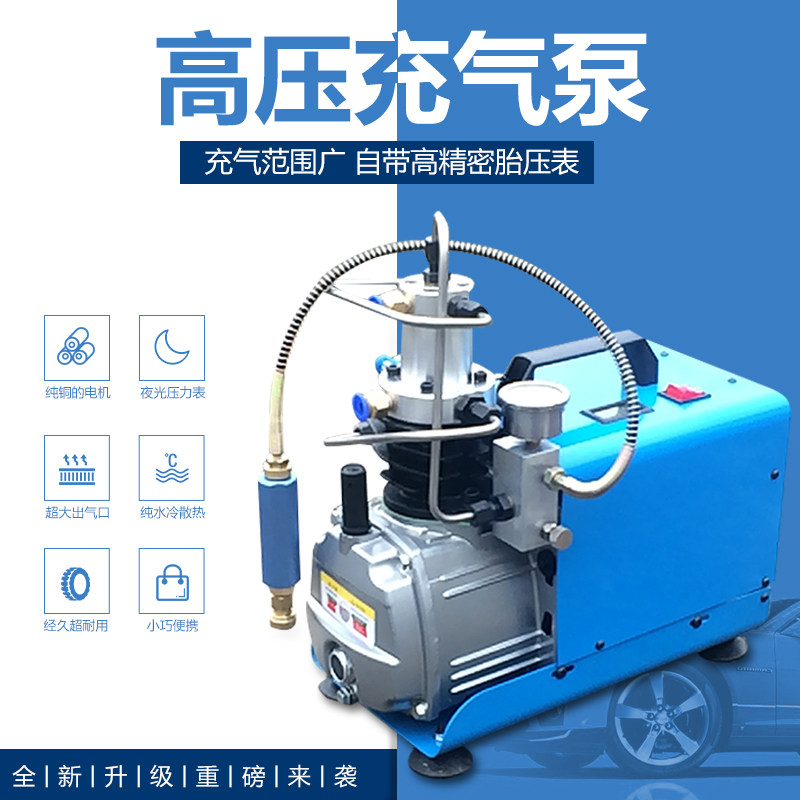小型220v高压气泵30mpa便携式电动充气泵空压机水冷打气机40mpa
