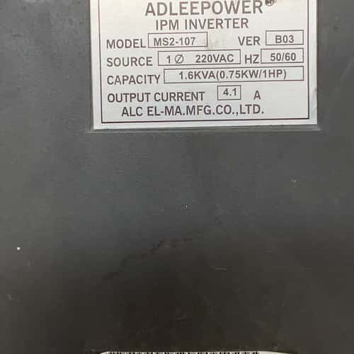 议价ADLEEPOWER爱德利变频器，型号MS2-107，0.7可维修