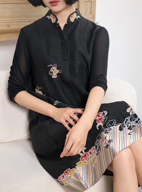 镇宅臻选精绣典藏莨绸显贵女上衣