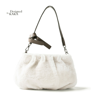 法式毛绒云朵包！羊皮毛一体秋冬毛毛包拉链单肩手提腋下包KAKA特