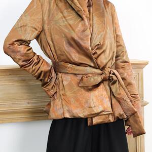 巴黎牛货枫色流光双叠白鹅羽绒服
