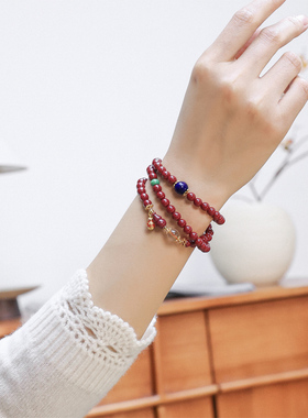 新中式朱砂葫芦福袋福禄项链手串