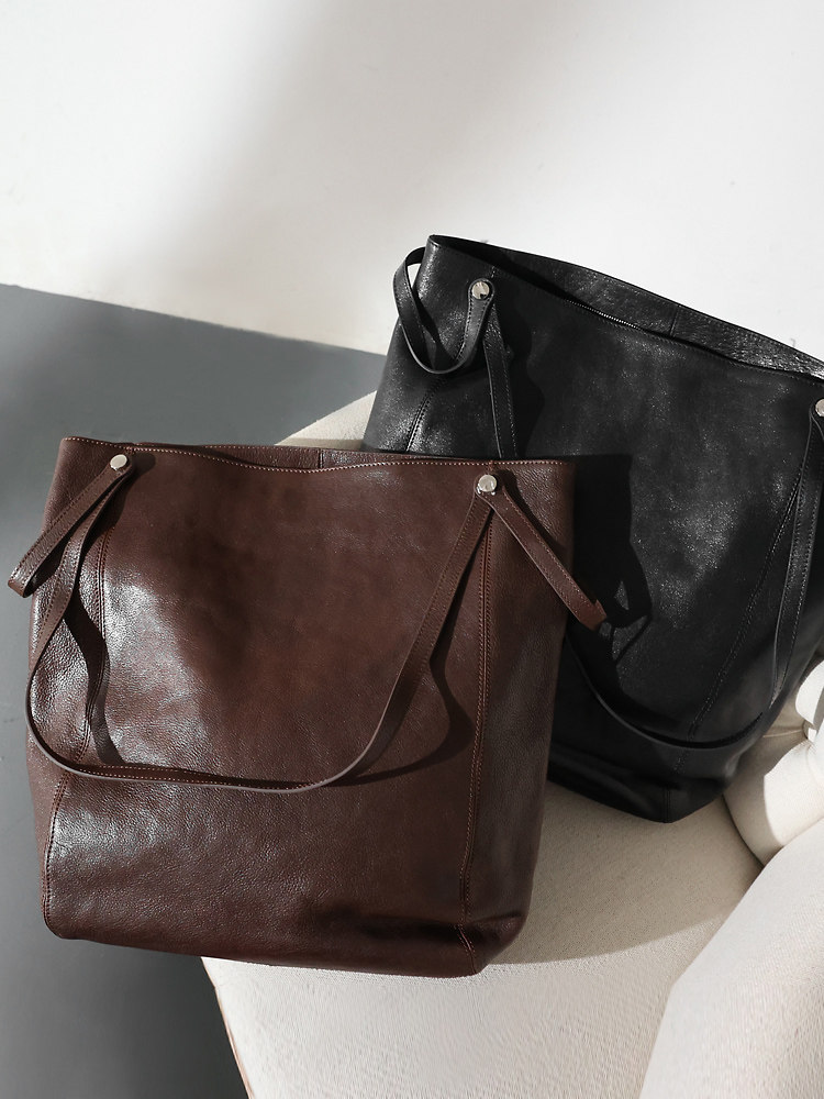 时髦傍身！法柜款头层树膏牛皮单肩腋下手提大容量托特包女KAKA特,箱包皮具/热销女包/男包,托特包,淘宝优惠券,粉丝福利购,淘宝优惠卷