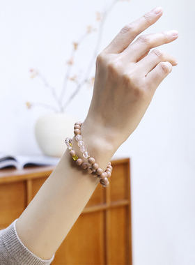 白龙涎合香珠爱心蝴蝶结梅花手串