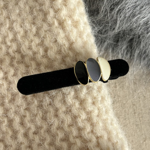 复古琅法精致发卡鸭嘴夹气质高级感毛绒碎发刘海夹前额侧边发夹